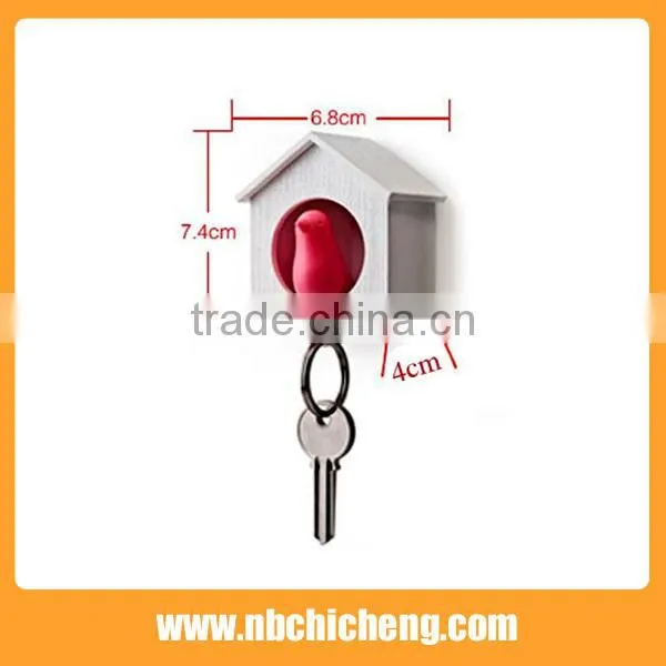 Plastic House Shaped Keychain