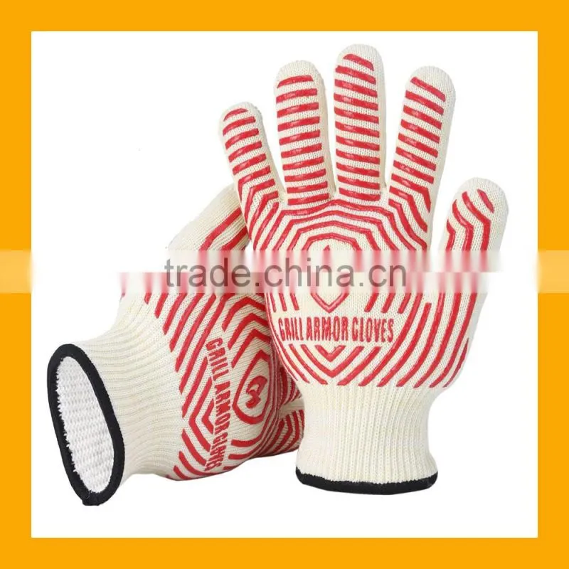 Premium Ofenhandschuhe (2er Set) bis zu 500C - Kuhler und angenehmer Schutz vor Hitze - EN407 beglaubigte Grillhandschuhe
