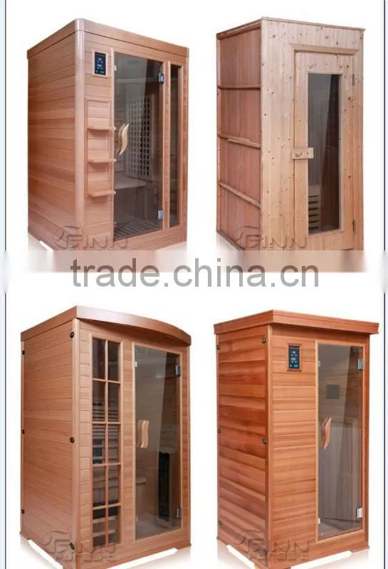 Solid wood Sauna equipment far infrared sauna house (SCB-002SL) ,1 to 8person steam room