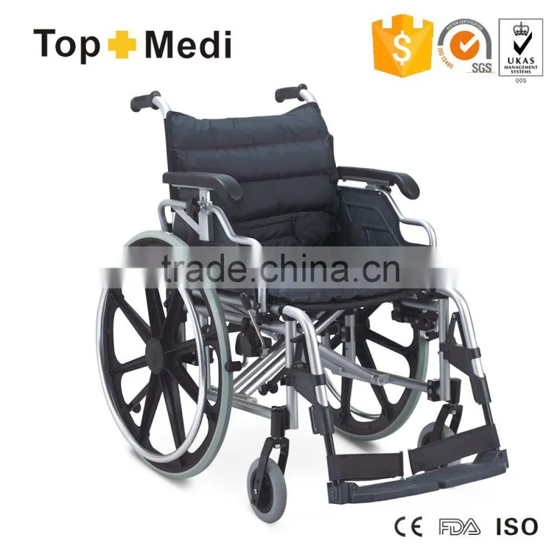 TOPMEDI comfort seat cushion manual aluminum wheelchair
