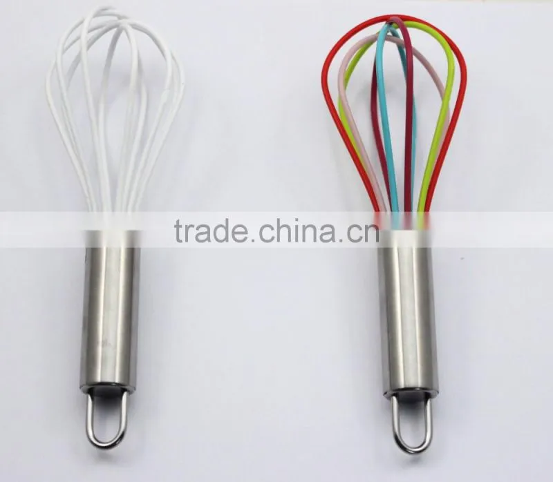 548-9Y High Quality Silicone Egg Whisk With PP Handle