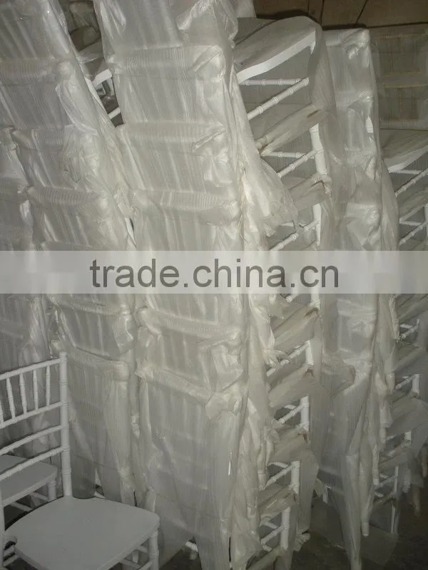 banquet white wood chiavari chair with cushion for sales