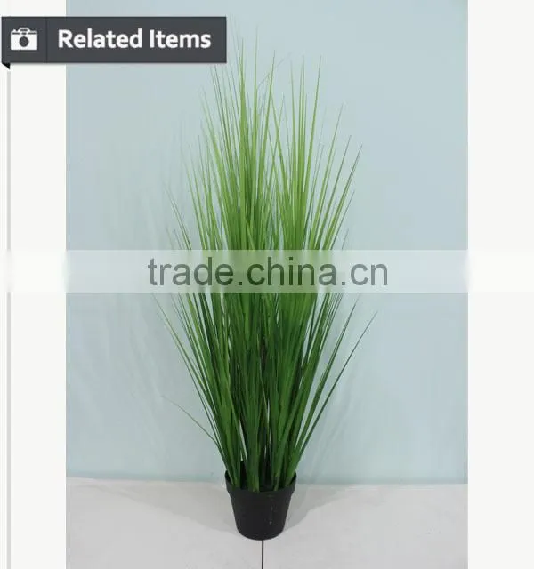 Real looking small vivid onion artificial potted grass for hotel decoration