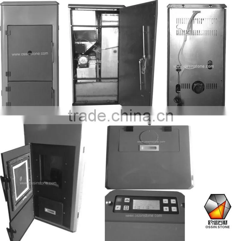 Pellet stove with boiler heating water with CE