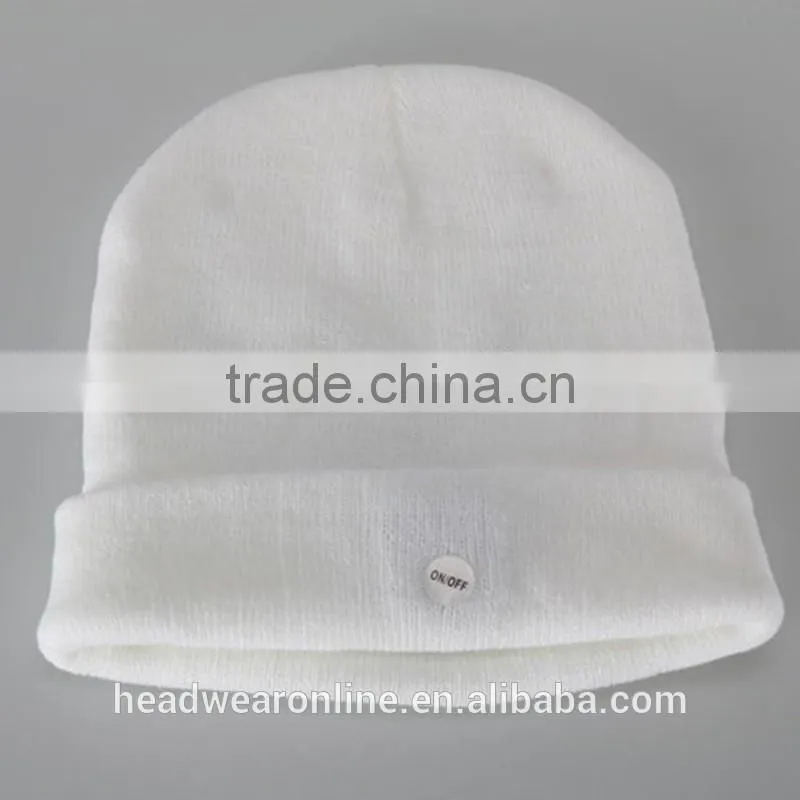 Led Light White Unisex Beanie New Style Fashion