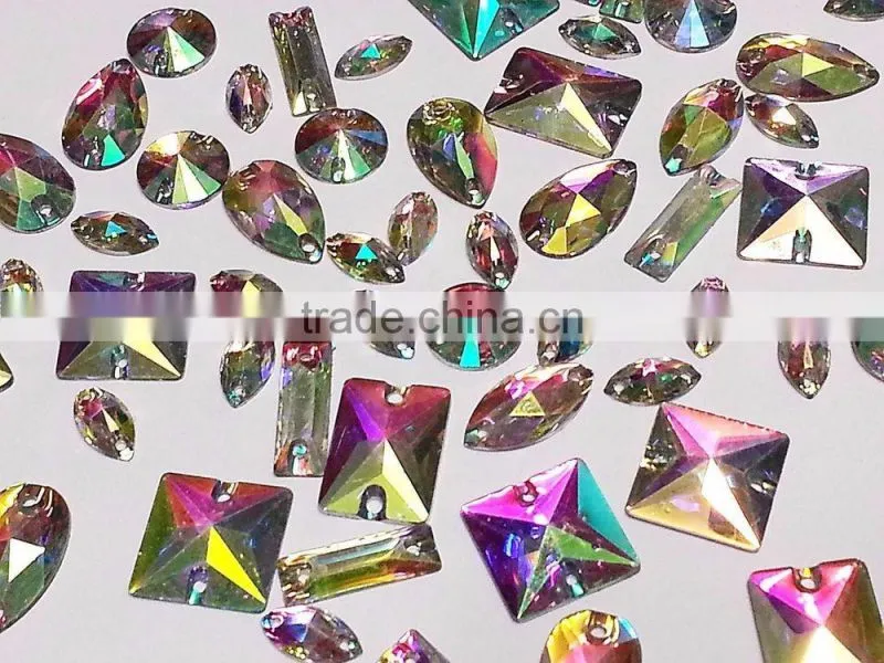 Hot Hot Hot! Fine cut! Fine transparency! Dongzhou high quality crystal sew on round stones