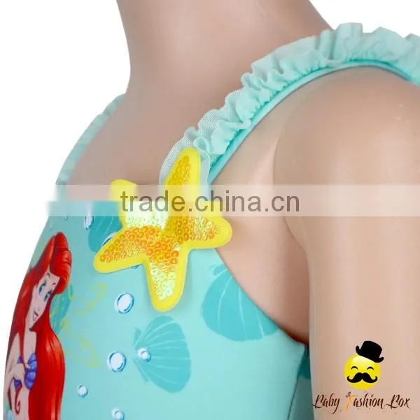 YZA-008 Yiwu Yihong New Arrive Baby Bikini Printed Cartoon Lace Ruffle Dress Harness Girls Infant Bikini