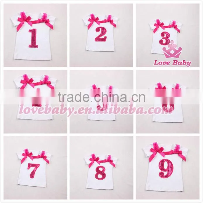 wholesale high quality best selling latest birthday baby top skirt