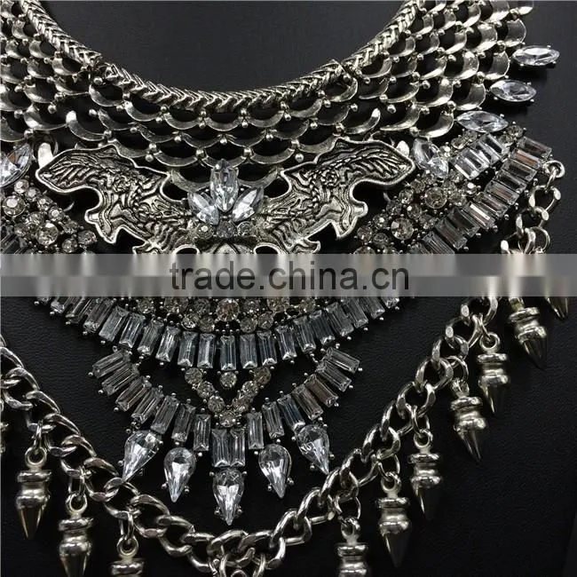 alibaba express chinese imports wholesale imitation silver chain statement necklace jewelry accessories jewellry for women