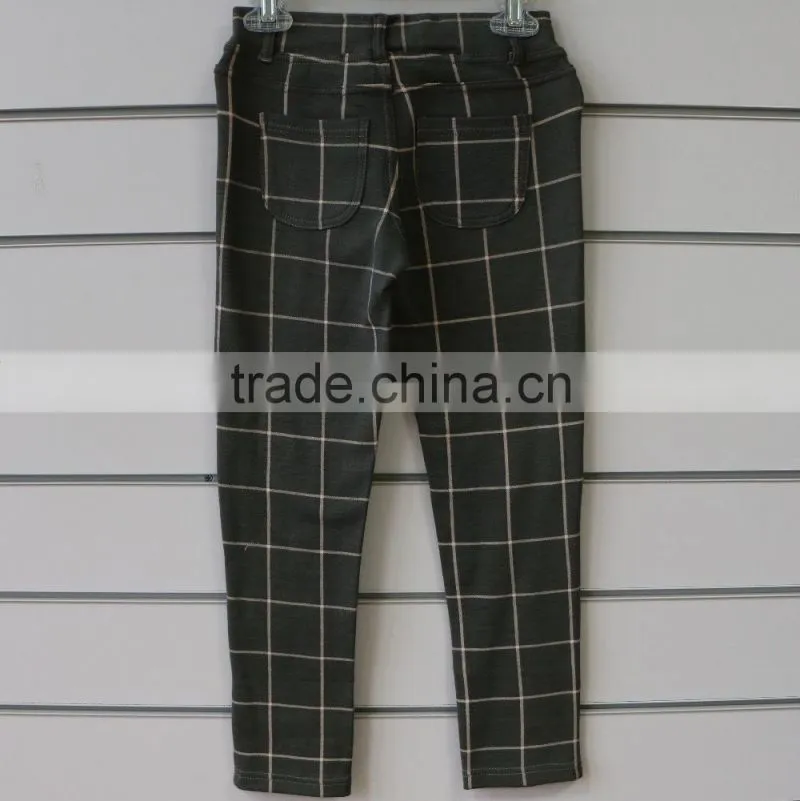 cotton spandex terry fabric children girl pants for outerwear