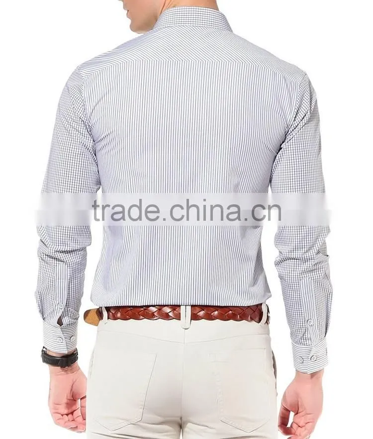 cotton vertical stripes fabric men's dress shirts