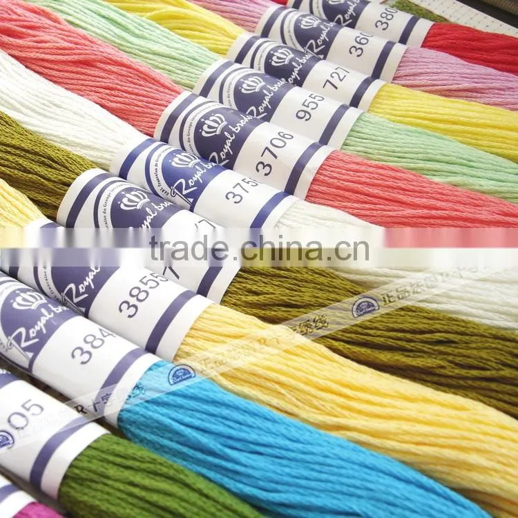 2016 Similar DMC egyptian cotton embroidery 447 colors cross stitch cotton thread