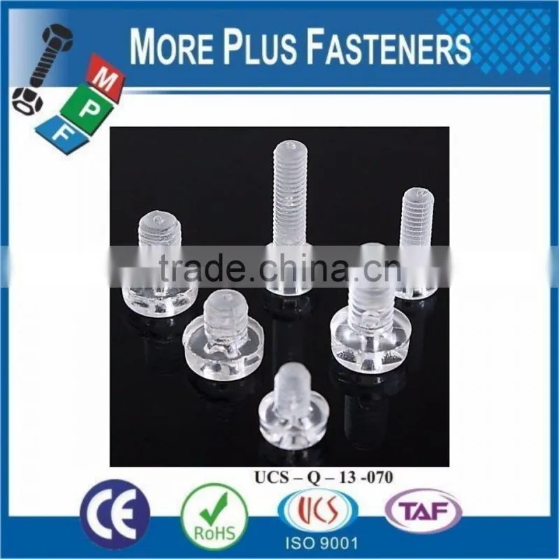 Made in Taiwan Transparent Nylon Plastic Screw