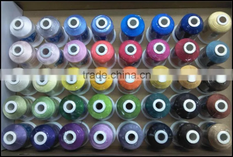 Brand New Brother Colors Machine Embroidery Thread Polyester Thread Set 1000m *40 , 120d/2(40wt), Free Shipping