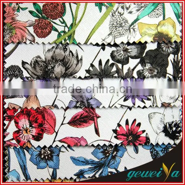Customize Digital Printed Synthetic Leather Fabric