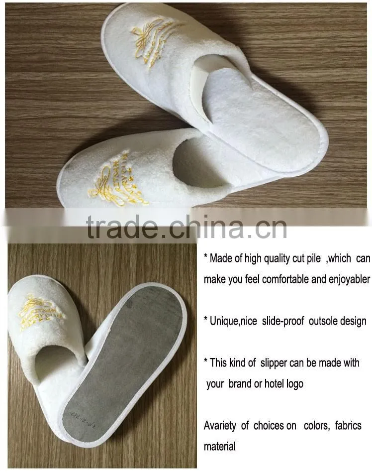 Restaurant and hotel supplies hotel disposable cut pile guest slippers