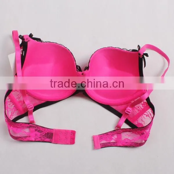 Lace thin cup bra and panty set