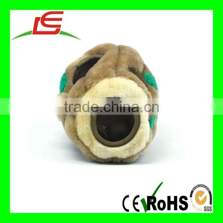 R0928 Brown hollow squirrel dog house plush with three squirrel