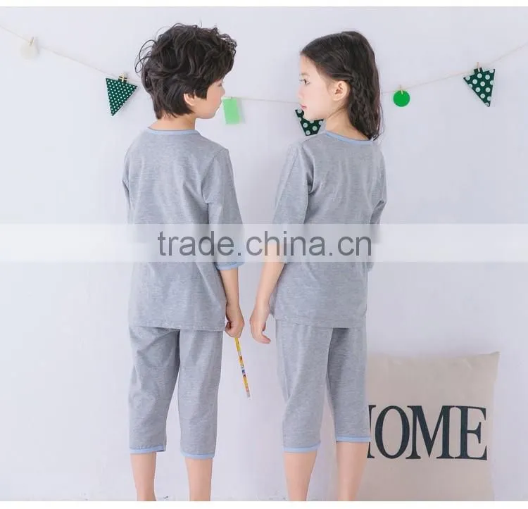 Wholesale childrens pajamas summer kinds sleepwear latest 100%cotton kids pajamas