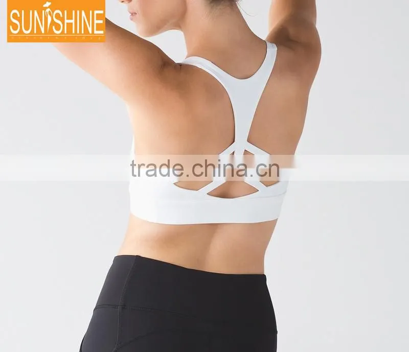 OEM Women Fitness Bra Yoga Tops Seamless Criss Cross Padded Yoga Bra
