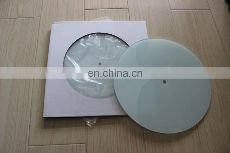 Sublimation printable blank clock round tempered glass table clock