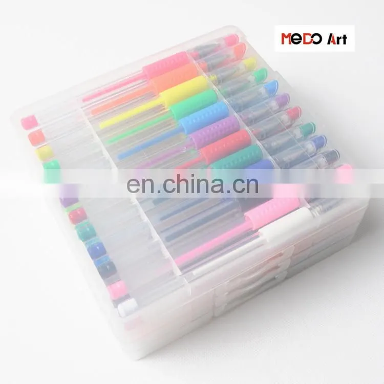 Rainbow Eco-friendly Gel Pen Set with Case Pack 6 8 10 12 24 48 with PP Case