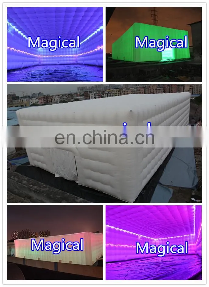 oxford nylon inflatable lawn event tent with LED for night club party