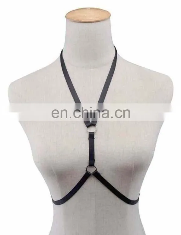 customize wholesale garter belt women pastel gothic bust strap bra rave wear binding sexy women cage bondage lingerie
