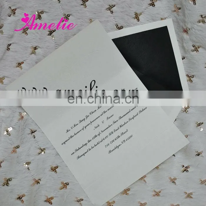 A018 New Arrival Rose Flower Design wedding invitation cards models