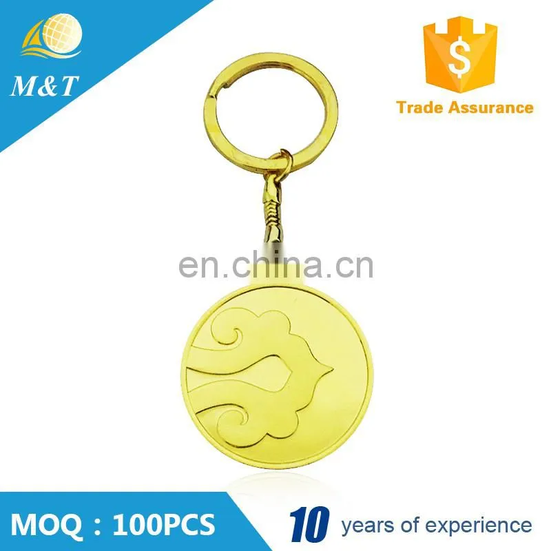 Good quality custom 24kt gold plated and soft enamel metal key chain holder