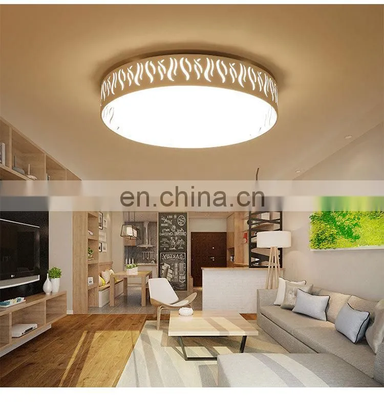 Modern LED Ceiling Light Round Bedroom Simple Living Restaurant Lighting