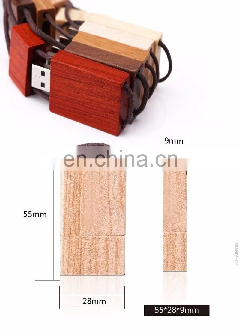 Wooden Pendant/Necklace USB 2.0/3.0 Memory Stick Flash pen Drive 4GB-32GB