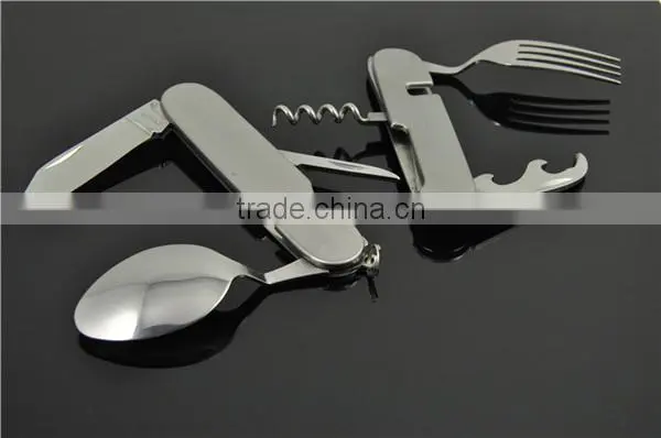 Camping Spoon Fork Multi Tool Outdoor Survival Knife