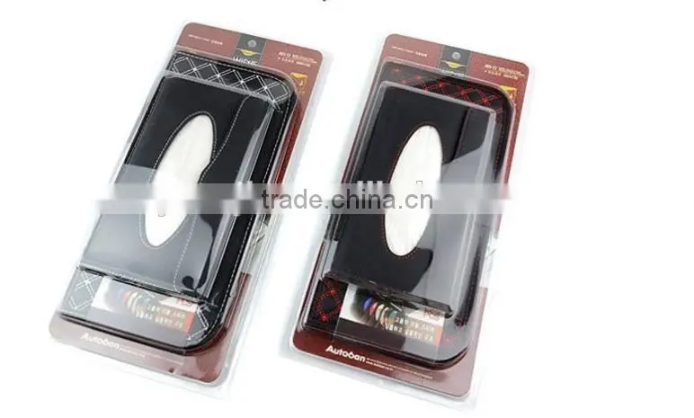 New Double-Deck Auto Car Visor CD/DVD Bag Storage Holder/Tissue Bag,Red+Black