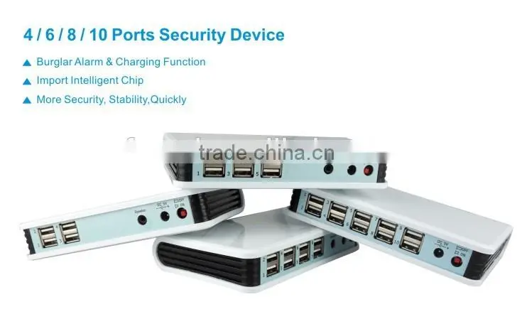 6 Ports Usb Hub Mobile Phone Anti Lost Alarm Secure Device,Tablet Pc Anti-Theft Display Host With Remote Control
