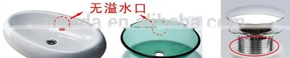 WESDA Washroom Basin pop up Style stainless steel Sink Drainer with Overflow Hole