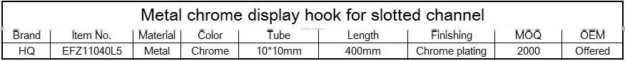 Slotted channel display hook