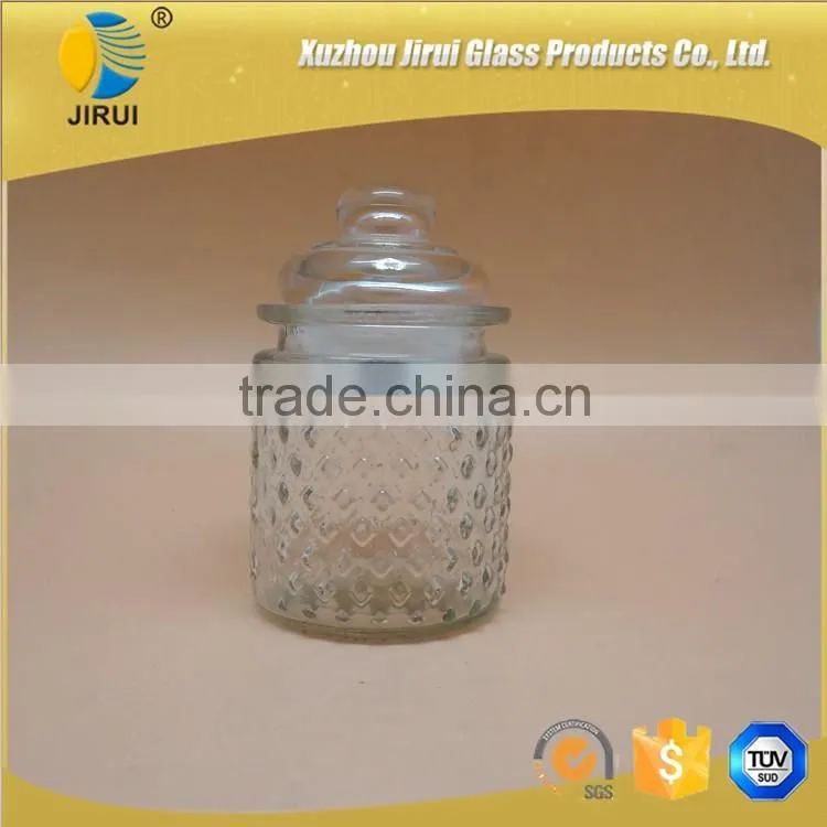 250ml glass candle jar with lid