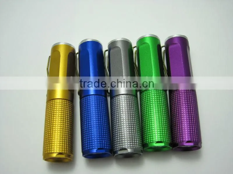 1 led high power aluminum mini flashlight pocket straw hat torchlight