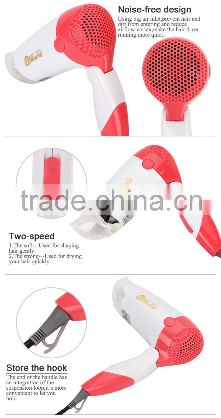 Swivel Power Cord Hair Dryer Silent Hair Blow Dryer Mini Hair Dryer