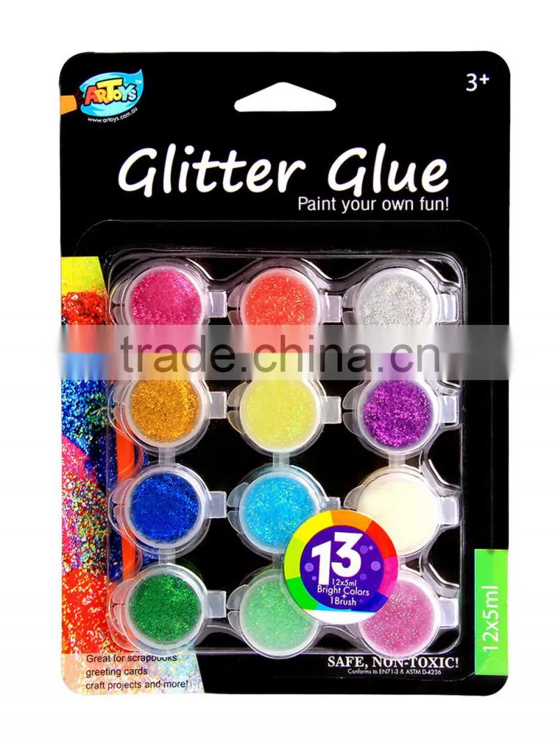 2015 New 6ct 3d Glitter Glue