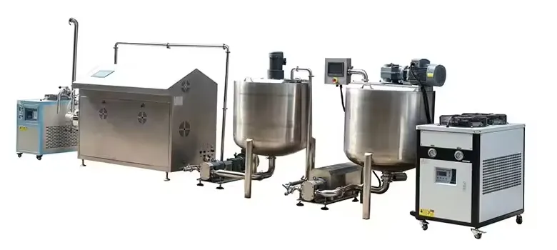 Small Scale Automatic Marshmallow Cotton Extruding Equipment Extruder Candy Machine MARSHMALLOW Production Line