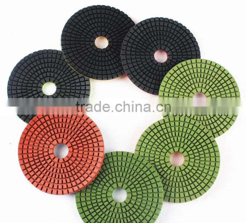 4 Inch Flexible Resin Diamond Granite Polishing Pads