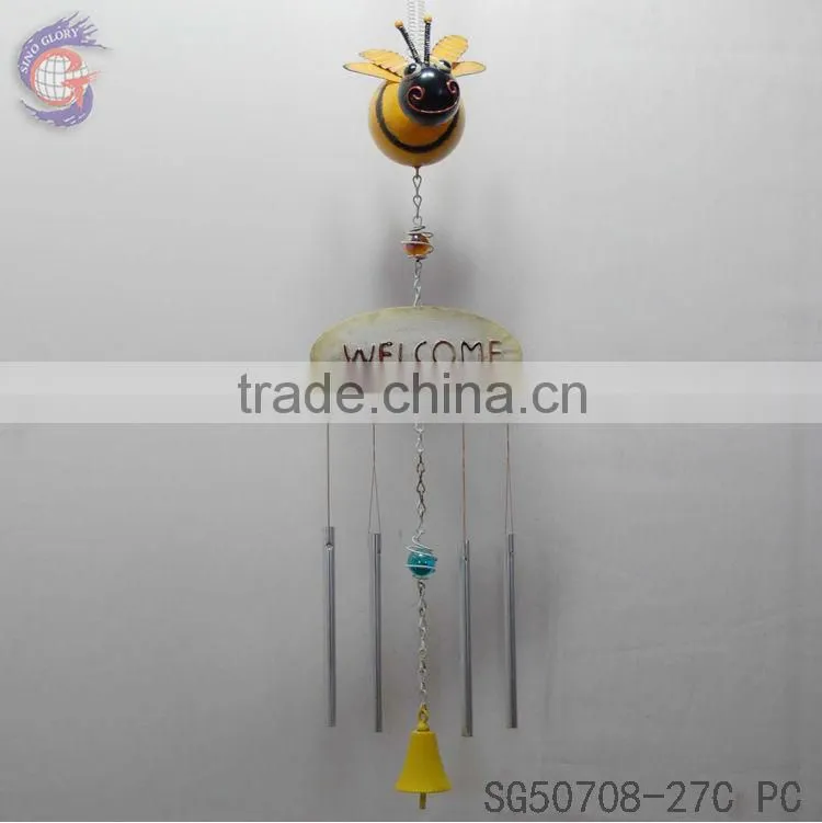 WELCOME sign ornaments of hanging room decorations with metal garden wind chime