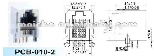 Universal cat5 rj45 female connector