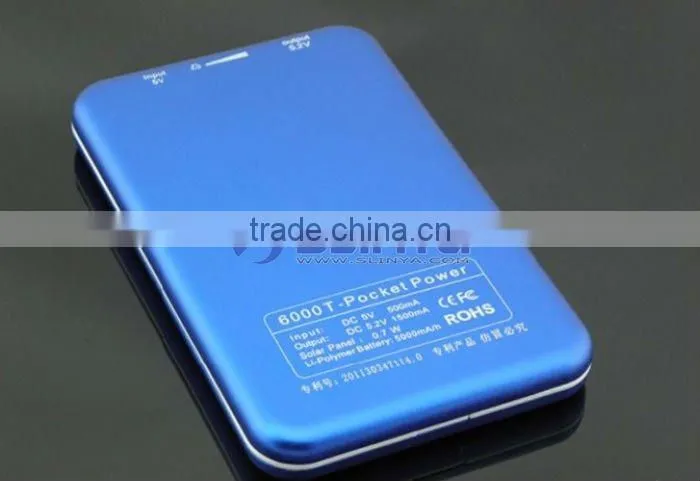5000mAh For iPhone 6 Solar Charger Battery