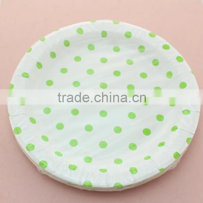 Solid Color High Quality 9'' Round Paper Plates for Quinceanera Favors