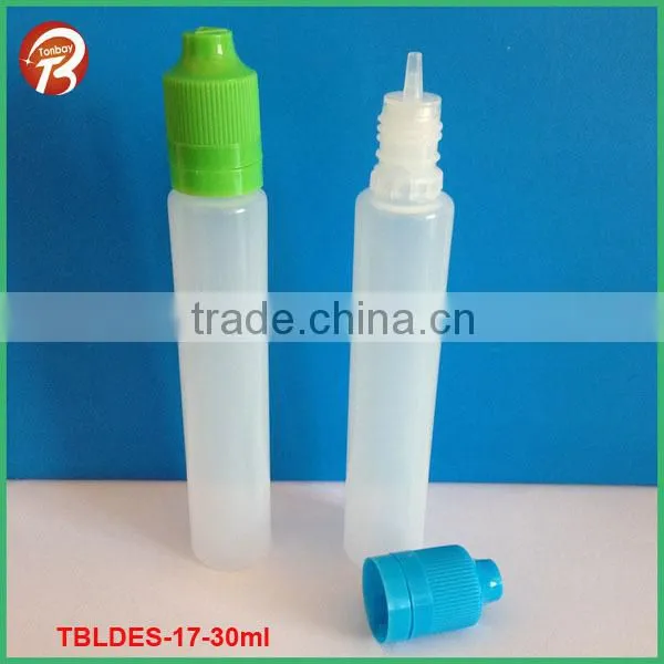 15ml and 30ml LDPE PEN SHAPE E JUICE DROPPER BOTTLE WITH CHILDPROOF CAP TBLDES-15