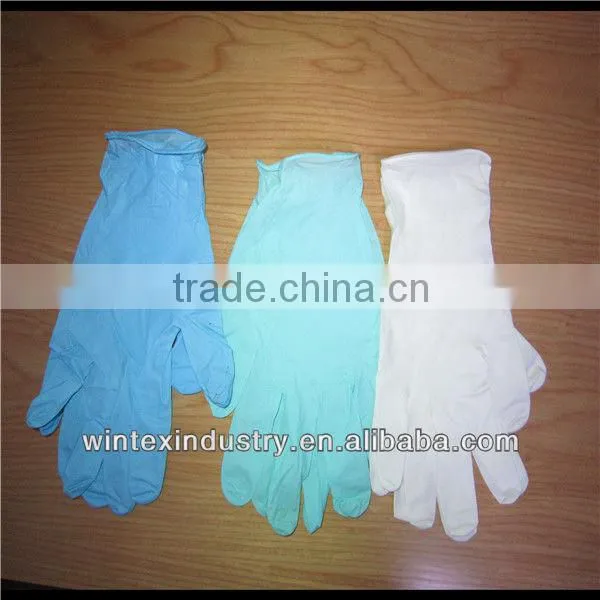 Powder free colored disposable nitrile gloves