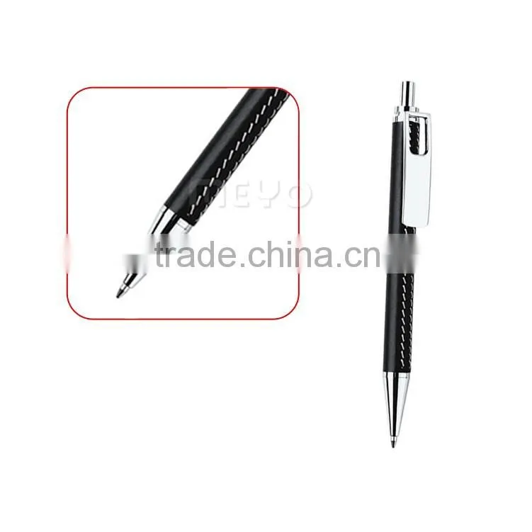 ID card holder with locker key ring clip metal pen ballpoint for business gift